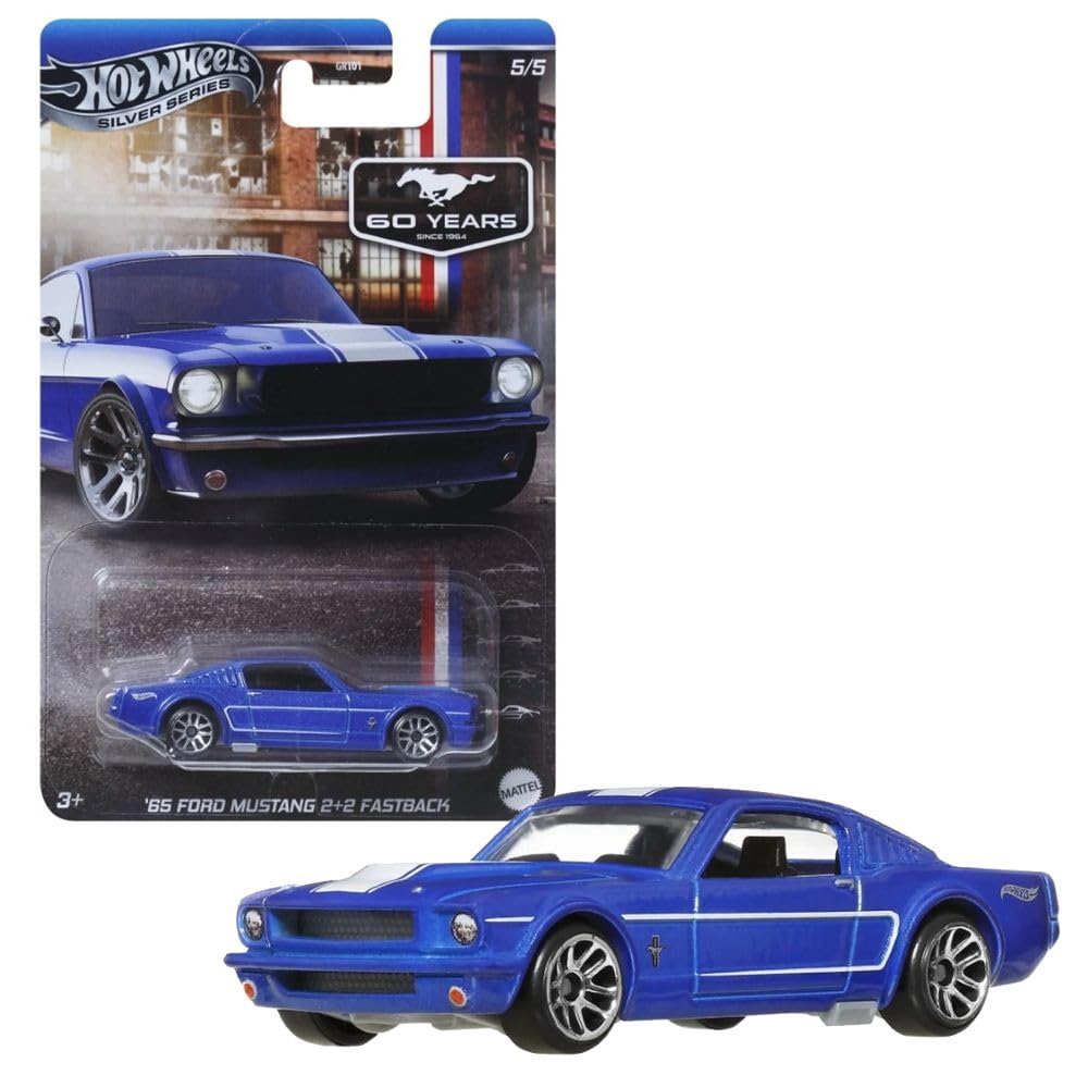 Amazon.com: Hot Wheels '65 Ford Mustang 2+2 Fastback, Silver
